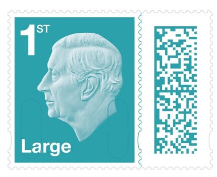 first class 1st class royal mail stamps large letter king charles III