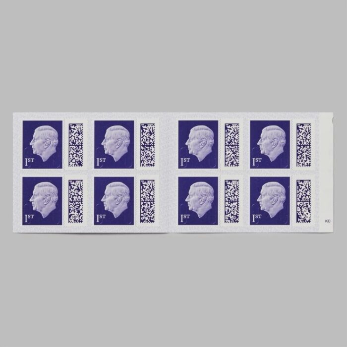 8 first class royal mail stamps letter king charles III