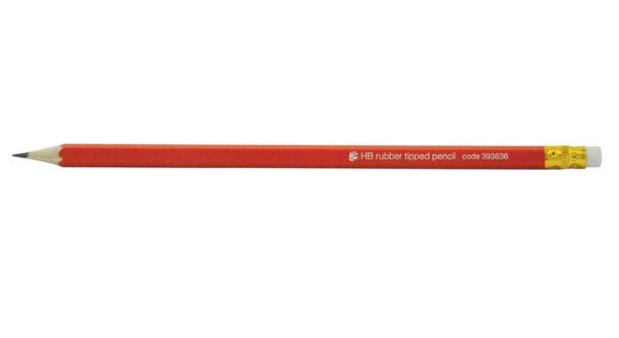5* Pencil with Eraser HB Red Barrel [Pack 12]