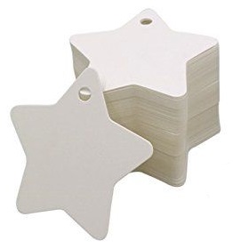 white kraft card gift tags star