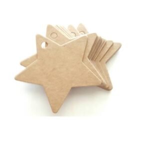 kraft brown card gift tags star