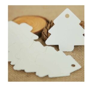 white kraft card Christmas tree gift tags
