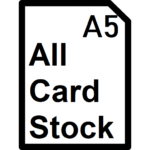 A5 all card stock